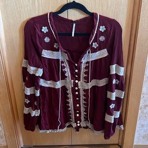 Boho Free People Long Sleeve - worn but still so cute